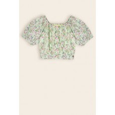 Nono Meisjes Floral blouse Tomas Spring Meadow Green